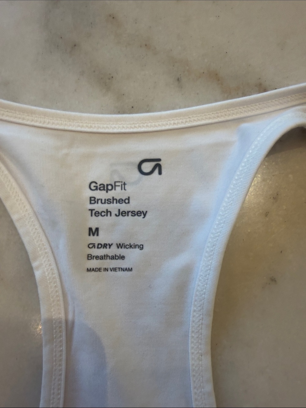 GAP White Racerback side Drawstring ruched Tank - Picture 3 of 5